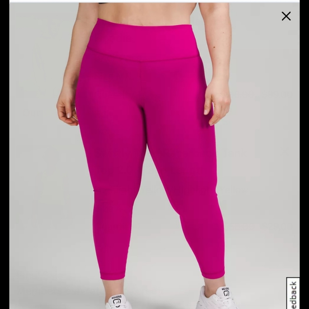 Lululemon Wunder Train High-Rise Tight 25" Size 6 Ripened Raspberry